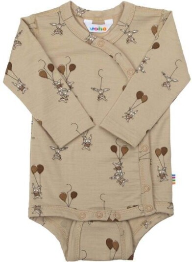 Joha Balloon Bunny omslagsbody i ull Beige Joha Balloon Bunny omslagsbody i ull Beige
