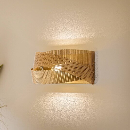 Euluna vegglampe Tornado gullfarget