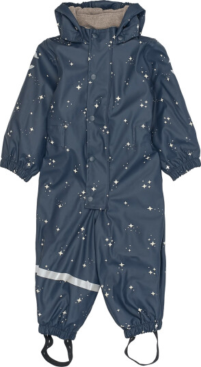 Mikk line Pu Aop Rain Suit With Fleece Navy 86