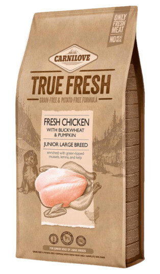 Carnilove Hundefôr Tørrfôr True Fresh Kylling Junior stor rase 11,4 kg