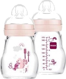 MAM Feel Good 170 ml Glasståteflaske i Rosa