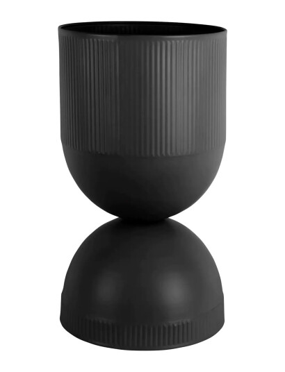 present time Plant Pot Tonar Large - Black - H 45CM present time Plant Pot Tonar Large - Black - H 45CM