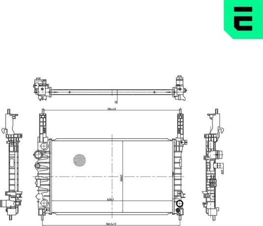 ERA 673095 Radiator motorkjøling