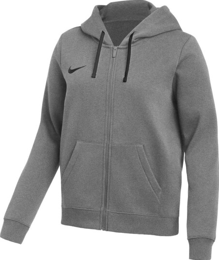 Nike Park 26 Fleece Full Zip Hettegenser Mørkegrå/Svart Kvinner størrelse Large