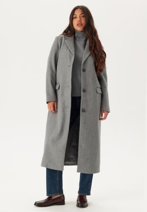 VILA Visolo L/S Coat Medium Grey Melange 38 VILA Visolo L/S Coat Medium Grey Melange 38