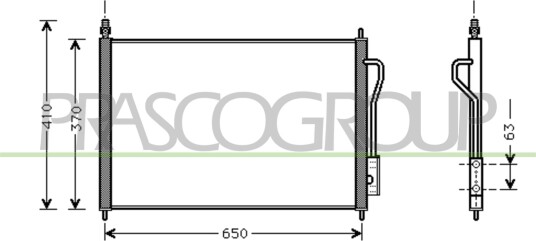 Kondensator, klimaanlegg PRASCO FD420C001