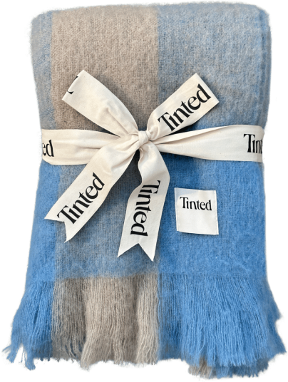 Tinted Ahlblom ullpledd 130x170 cm Beige-blue
