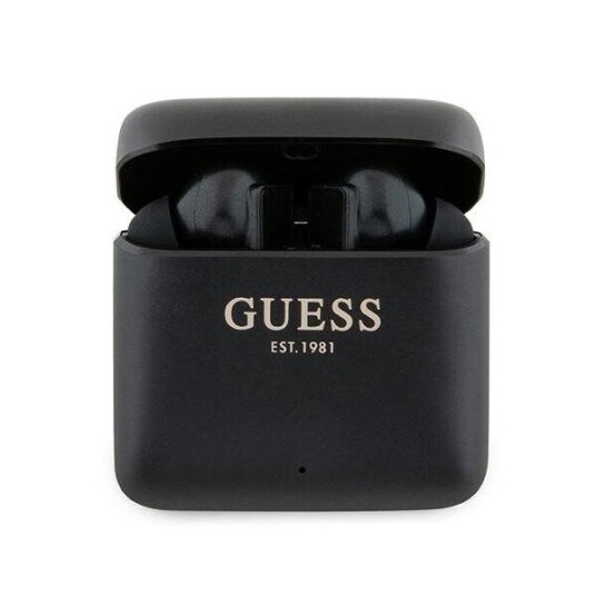 Guess Bluetooth-Hodetelefoner Gutwssu20alegk Tws + Dokkingstasjon Svart/Svart Trykt Logo Guess Bluetooth-Hodetelefoner Gutwssu20alegk Tws + Dokkingstasjon Svart/Svart Trykt Logo