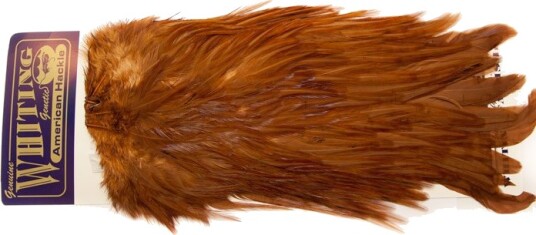 Whiting Am. Rooster Saddle - Brown (White Dyed)