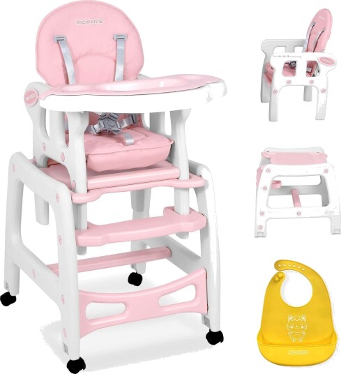 Multifunksjonell 5 i 1 spisestuestol Sinco rosa Multifunksjonell 5 i 1 spisestuestol Sinco rosa