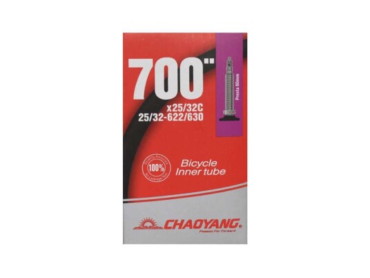 Chaoyang slange 700x25 32c racerventil 80mm Chaoyang slange 700x25 32c racerventil 80mm