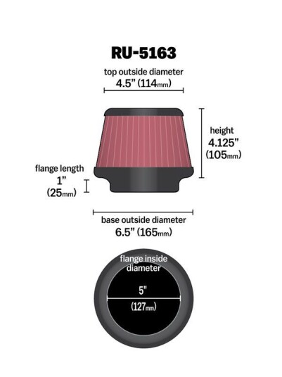 Sportluftfilter K&N Filters RU-5163