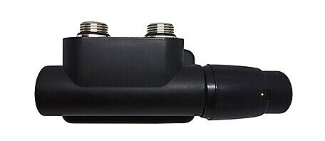Kriss Twin RTL Ventilsett Med returtermostat, Vinkel, Sort Matt