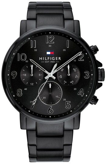 Tommy Hilfiger Herreklokke 1710383 Sort/Stål Ø46 mm Tommy Hilfiger Herreklokke 1710383 Sort/Stål Ø46 mm
