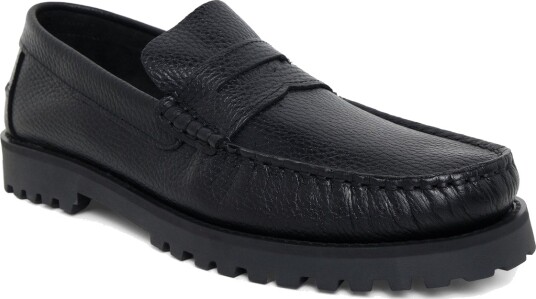 Bianco Biagreg Penny Loafer Texas Tumbled Black 45