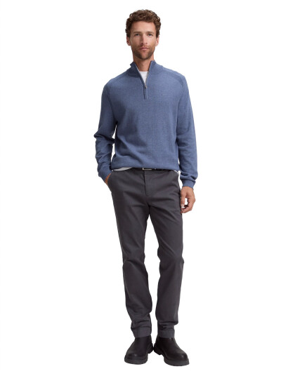 Tom Tailor Basic Knit Troyer - Blue - S Tom Tailor Basic Knit Troyer - Blue - S