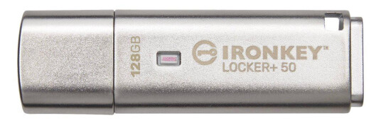 Kingston IronKey Locker+ 50 - USB-flashstasjon - 128 GB Kingston IronKey Locker+ 50 - USB-flashstasjon - 128 GB