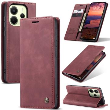 Caseme Xiaomi Redmi Note 14 4G 013 Series Lommebok deksel   Vinrød