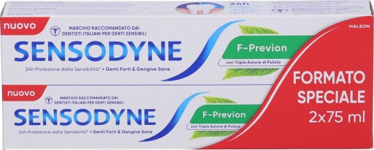 Sensodyne F-Previon Tannkrem for Følsomme Tenner 2 x 75 ml