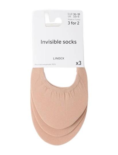 Lindex Invisible Socks   Beige   36/38