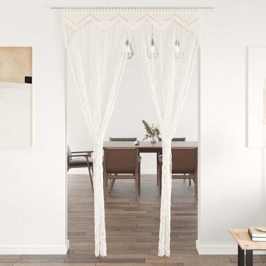 vidaXL Makramé gardin 140x240 cm bomull