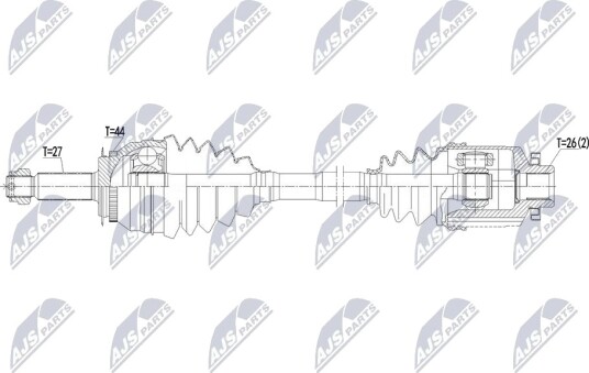 NTY NPW HY 674 Drivaksel