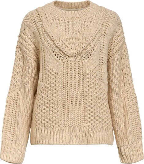 Object Objhinna L/S Re Knit Pullover 146 BIRCH XL