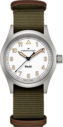 Hamilton Herreklokke H69401910 Khaki Field Hvit/Tekstil Ø38 mm
