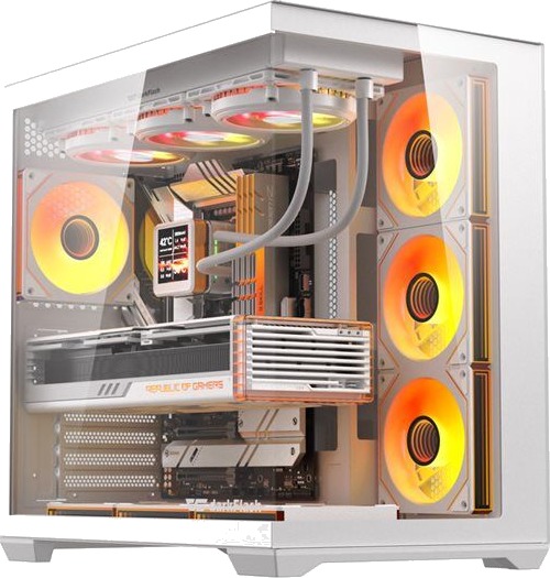 Darkflash C280 Kabinett 7 Fans hvit C280 WHT +7F
