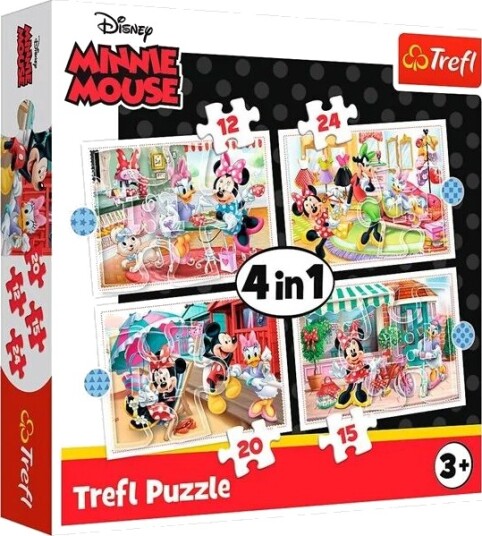 Trefl Puzzle DISNEY Minnie with friends 4in1 Gulv Trefl Puzzle DISNEY Minnie with friends 4in1 Gulv