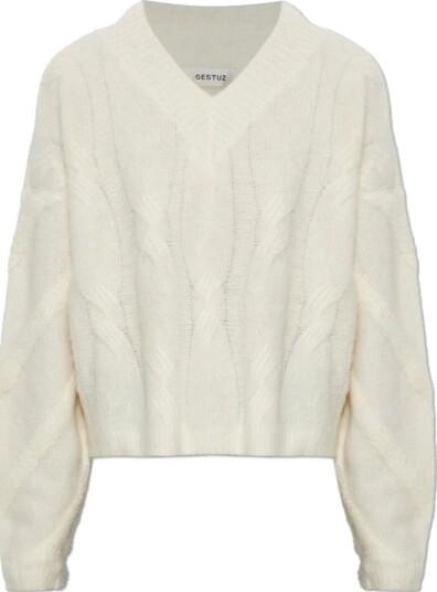 Gestuz Gzsida V Neck Pullover Cream M