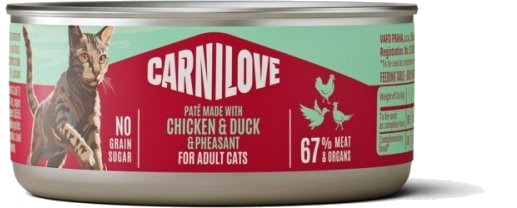 Carnilove Våtfôr Cat Chicken Duck & Pheasant Paté 100 G