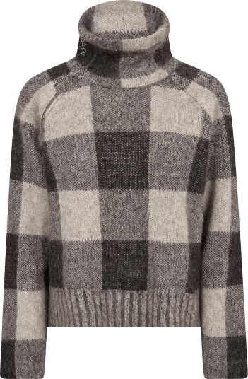 MOS MOSH Mmmaija Check Knit BLACK L