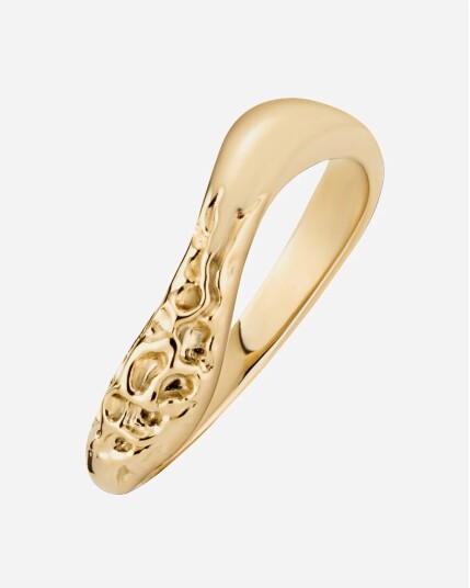 Maria Black Silken Ring - Gold