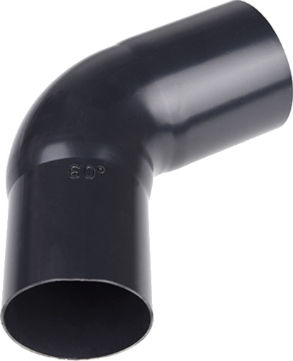 Plastmo bend Ø90mm 60° sort black 90 mm