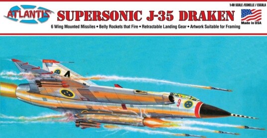 Atlantis 1/48 Supersonic J-35 Draken (svensk utgave) Atlantis 1/48 Supersonic J-35 Draken (svensk utgave)