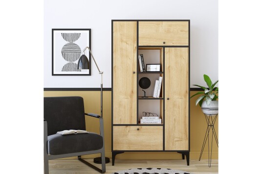 Desgrar Bokhylle 96x177 cm Blå