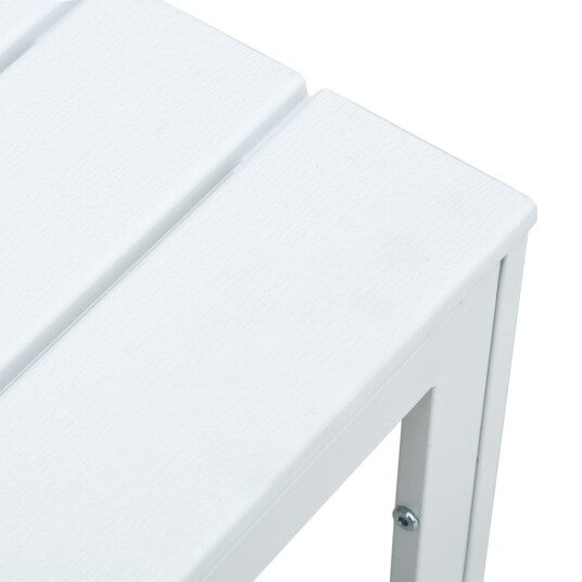 vidaXL Salongbord hvit 78x78x74 cm HDPE treutseende