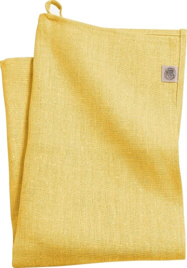 Lovely Linen Håndkle Classic i manglet lin Gul