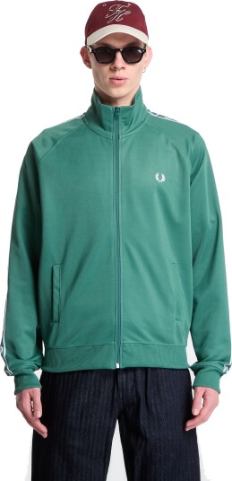Fred Perry Constrast Taped Trk Jkt Green L