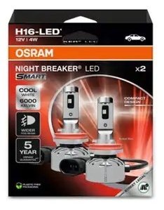 Osram NIGHT BREAKER LED SMART H16. Moderne design. Kraftig lysutbytte. Lang Holdbarhet.