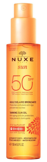 Nuxe Tanning Sun Oil SPF 50 150 ml - Høy Beskyttelse for Ansikt og Kropp Nuxe Tanning Sun Oil SPF 50 150 ml - Høy Beskyttelse for Ansikt og Kropp