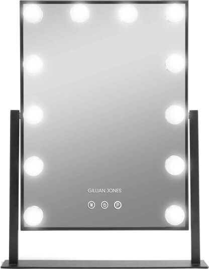 Gillian Jones LED Light Hollywood Mirror Black