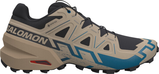 Salomon Men"s Speedcross 6 GORE-TEX Black / Desert Tan / Mykonos Blue, 46 ⅔