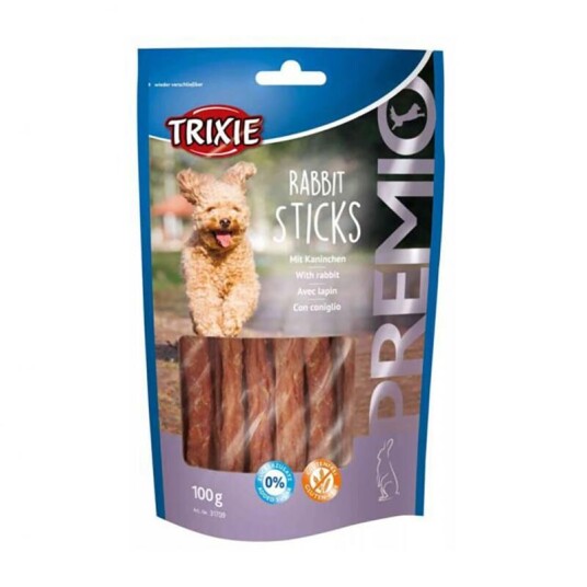Trixie Premio Kaninsticks 100 g Hundegodbit uten tilsetningsstoffer Trixie Premio Kaninsticks 100 g Hundegodbit uten tilsetningsstoffer