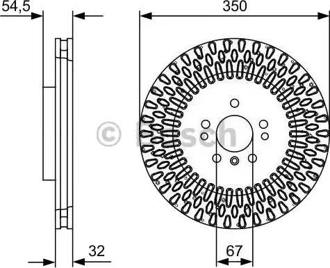 Bremseskive BOSCH 0 986 479 D09 Bremseskive BOSCH 0 986 479 D09