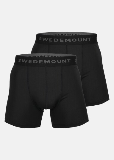 Swedemount Active Boxer Shorts 2-Pack Black/Black 2xl Underklær