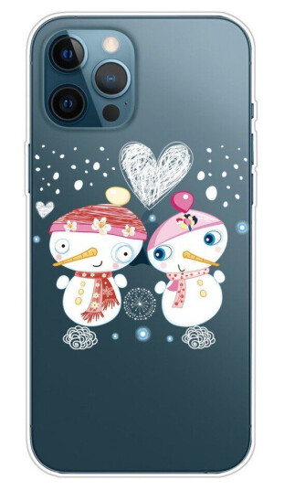 INCOVER iPhone 13 Pro TPU Plast Jul Deksel - Merry Christmas - Snemands Par