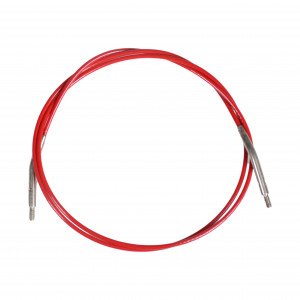 Infinity Hearts Vaier/Kabel til Utskiftbare Rundpinner Rød 56cm