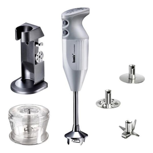 Bamix Deluxe 200W Stavmikser Hvit med Justerbar Hastighet og Rustfritt Stål
